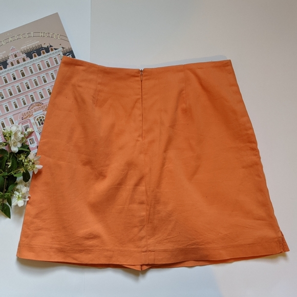 Y2K MetroStyle Bright Orange Fitted Funky Skort 10 - Picture 3 of 9